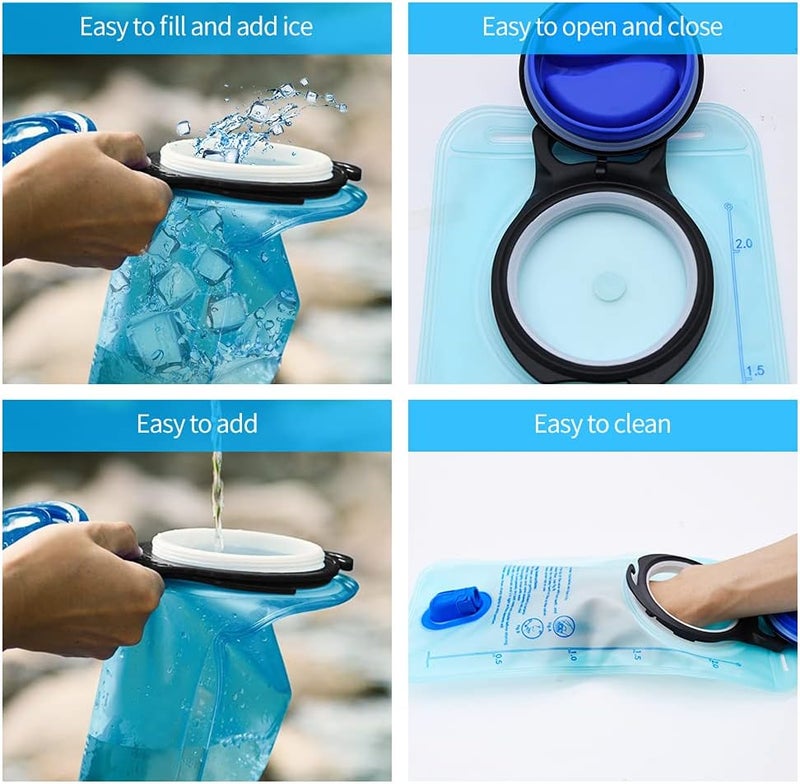 Mdvora 1.5L/2L/2.5L/3L Hydration Bladder, Large Opening Water Storage Bladder Bag, for Cycling Hiking Camping - Image 4
